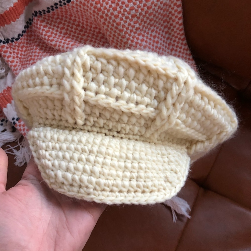 Knitted baker boy hat